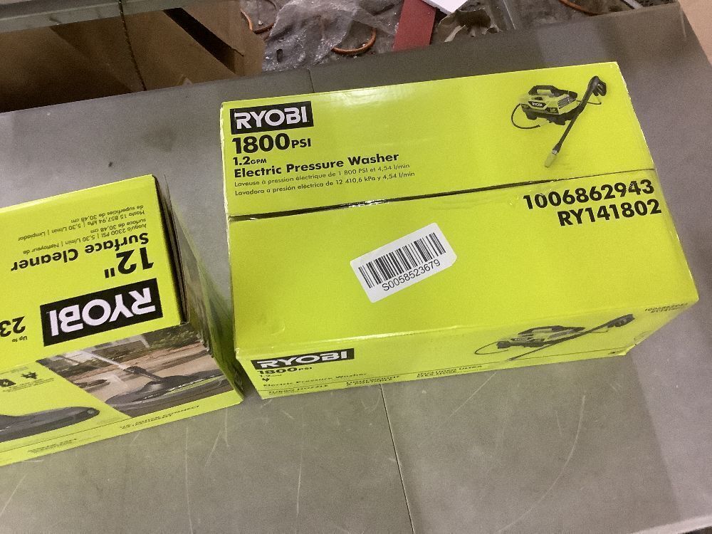 RYOBI 1800 PSI 1.2 GPM Cold Water Electric Pressure Washer with Surface Cleaner - Image 6 - Lot 50JF