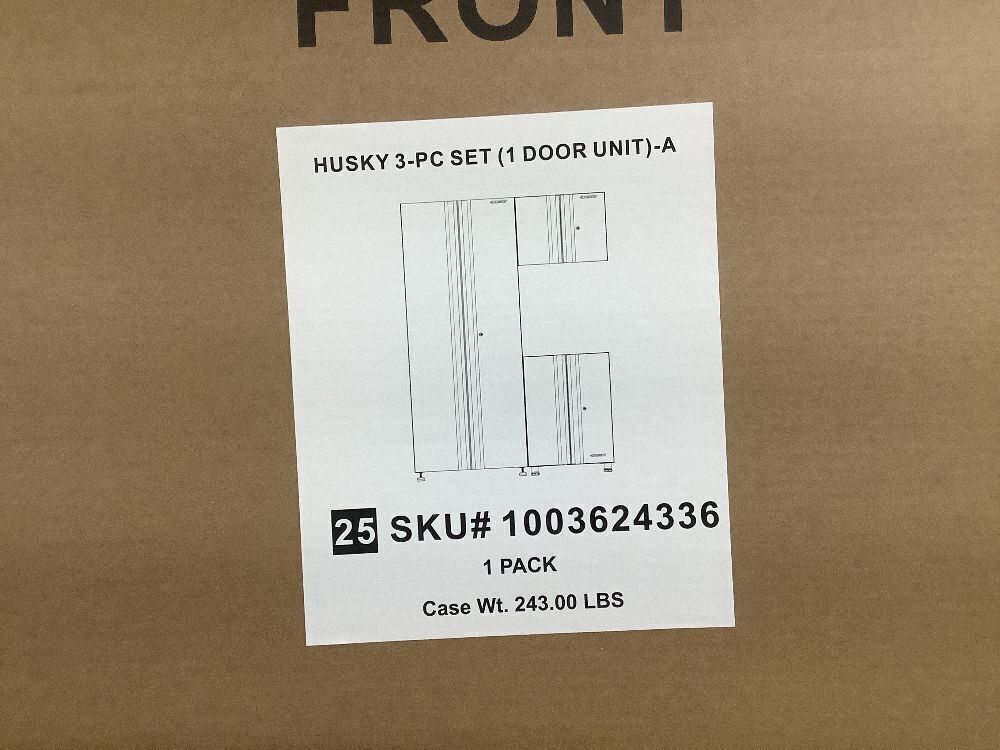 Husky 3-Piece Regular Duty Welded Steel Garage Storage System in Black - Dented - Image 5 - Lot 4JF