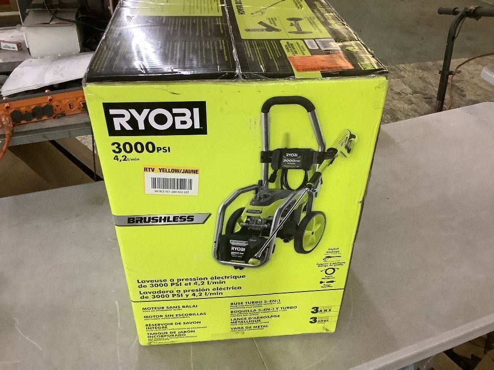 RYOBI 3000 PSI 1.1 GPM Cold Water Electric Pressure Washer - Image 4 - Lot 14JF