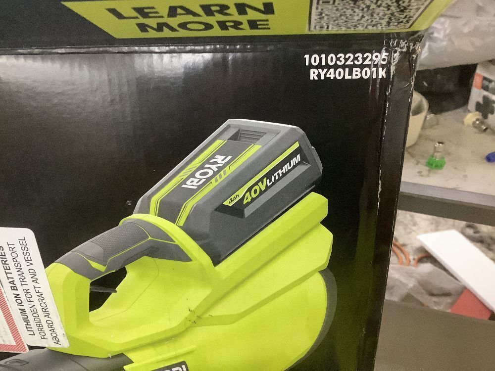 RYOBI 40V 120 MPH 550 CFM Cordless Battery Leaf Blower With 4.0 Ah Battery and Charger - Image 4 - Lot 42JF