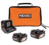 RIGID 18V Lithium-Ion (2) 4.0 Ah Battery Starter Kit with Charger and Bag - Thumbnail 1