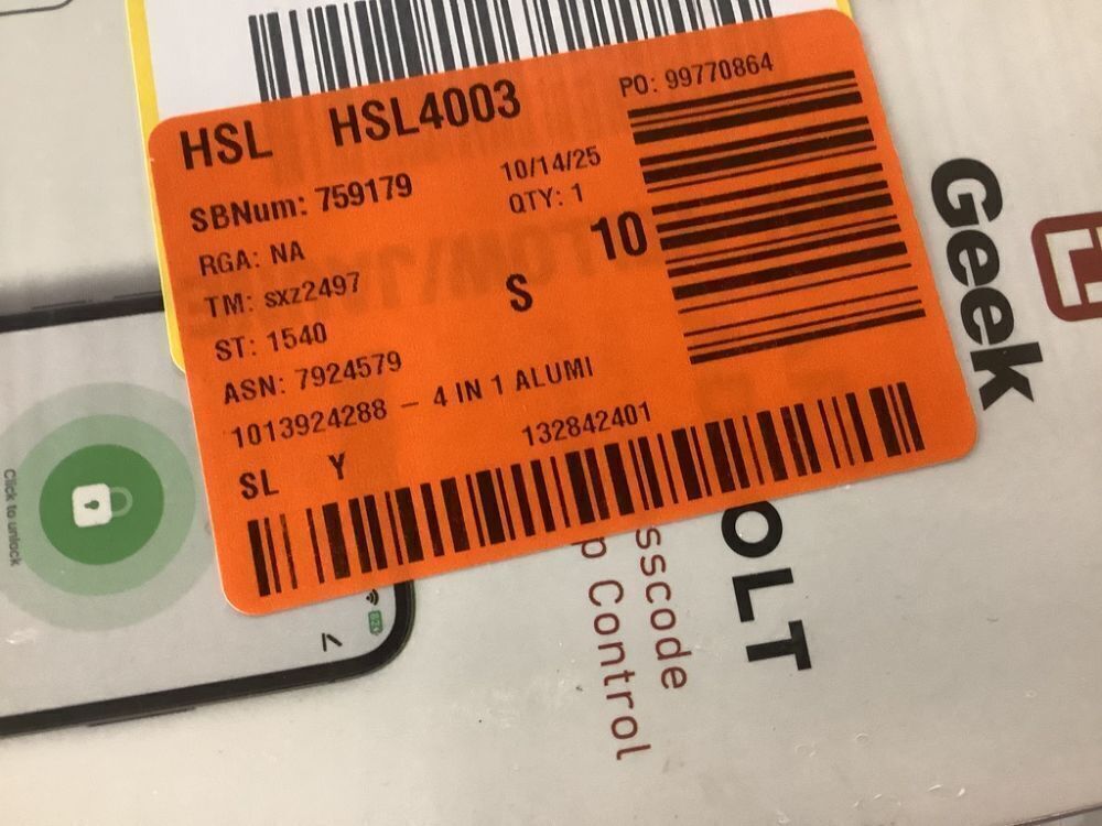 WRIGHTMASTER 4 in 1 Aluminum Smart Lock Deadbolt with App Biometric Door Knob, Keyless Entry Door Lock in Black - Image 6 - Lot 106JF