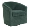 Picket House Furnishings Tora Emerald Robin Swivel Barrel Chair - Thumbnail 1