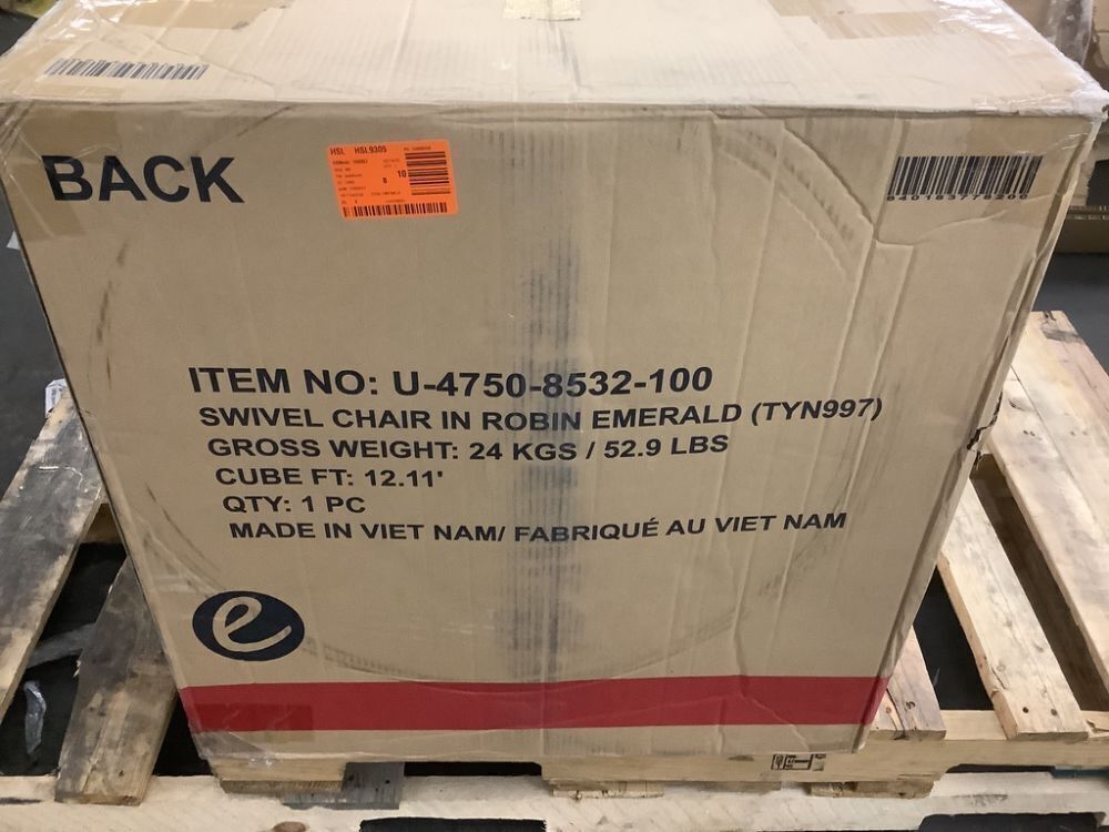 Picket House Furnishings Tora Emerald Robin Swivel Barrel Chair - Image 4 - Lot 25JF