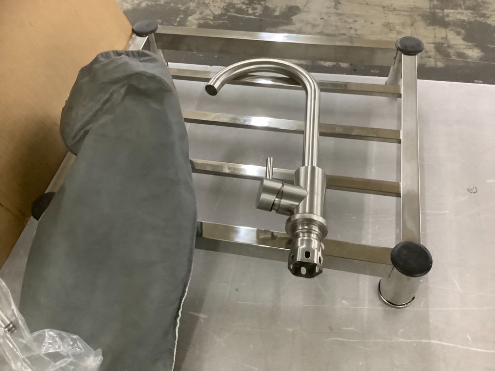 Free Standing Single Bowl Stainless Steel Sink with Faucet - Image 2 - Lot 203