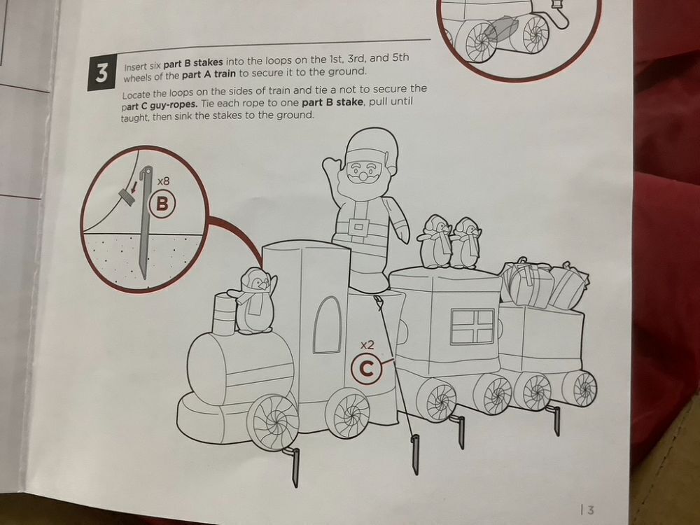 Pre-lit Inflatable Christmas Train & Animated Santa Claus - 8.5ft - Image 4 - Lot 204