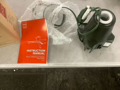 Lot of (6) 360-Degree Rotating Christmas Tree Stand w/ 3 Settings, 3 Outlets - Lot 442