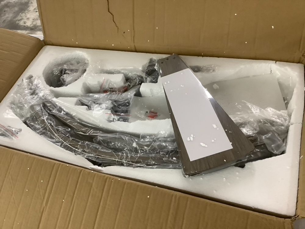 Wood Wagon Wheel Chandelier Ceiling Fan 44" - Image 2 - Lot 207