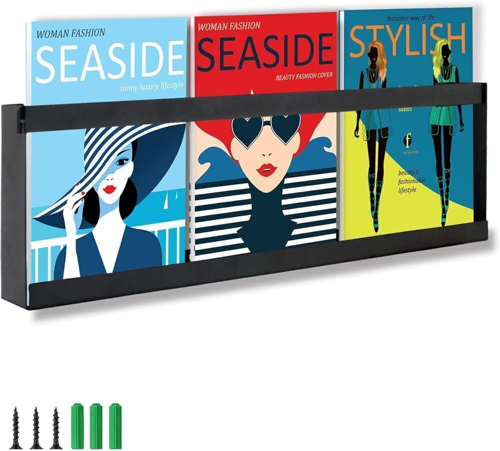 Wall Mounted Magazine Holder Rack, 19" - Image 1 - Lot 750