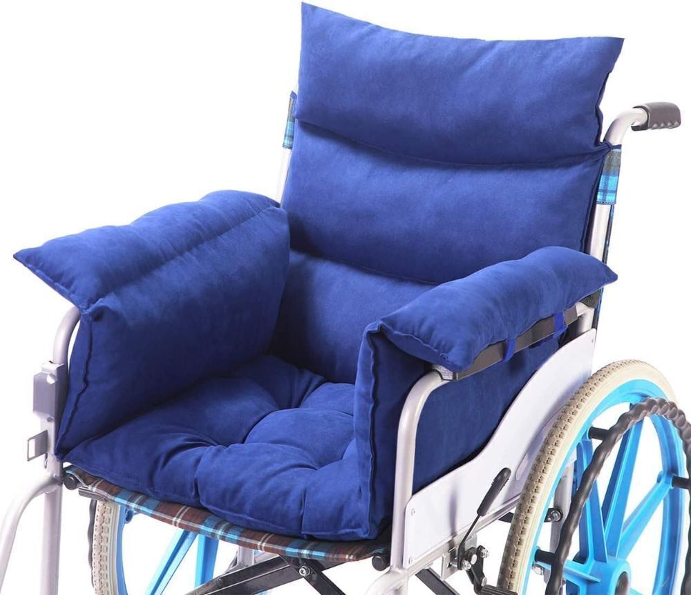 Wheelchair Cushion with Armrest Covers, Fits 18" Wheelchair - Image 1 - Lot 645