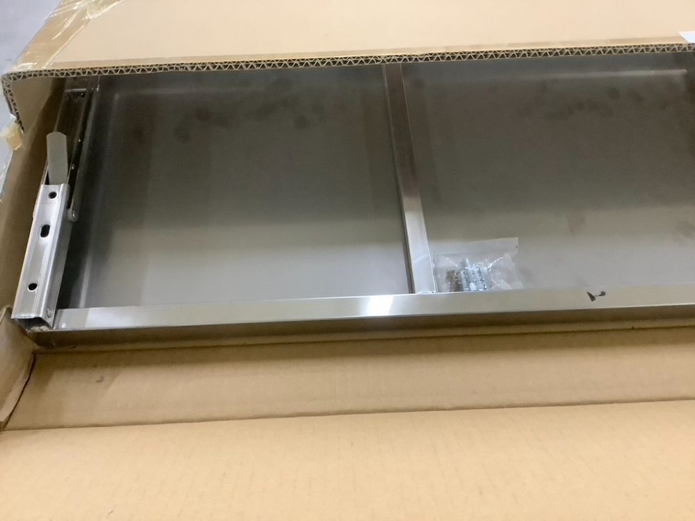 Stainless Steel Drop Down Folding Concession Shelf, 72" x 12" - Image 5 - Lot 345