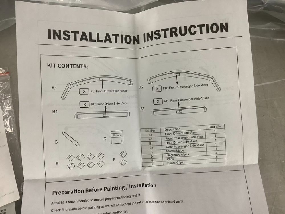 Rain Guard Window Visors, Unknown Fit - Image 4 - Lot 749