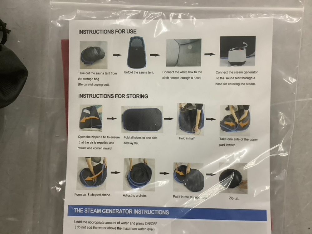 Foldable Portable Steam Sauna - Image 5 - Lot 306