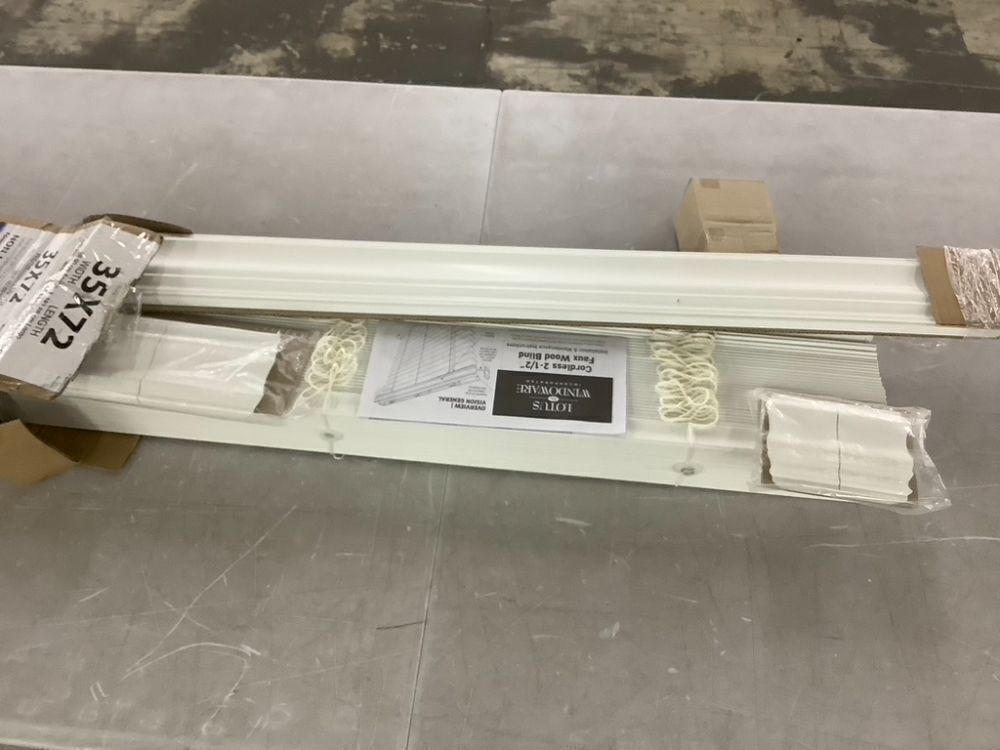 Lotus & Windoware Cordless 2-1/2 Inch Faux Wood Blinds, 35" x 72" - Image 2 - Lot 637