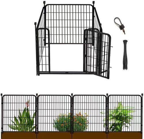 Getlay Garden Fence with Gate 48" H x 27" L, 4 Panels - Lot 335