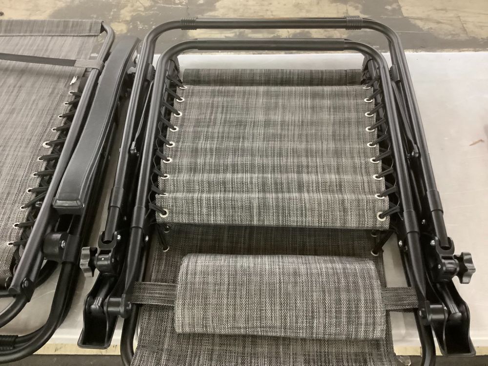 Set of 2 Adjustable Zero Gravity Patio Chair Recliners w/ Cup Holders - Image 2 - Lot 336