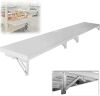 Noliven Stainless Steel Drop Down Folding Concession Shelf, 72" x 12" - Thumbnail 1