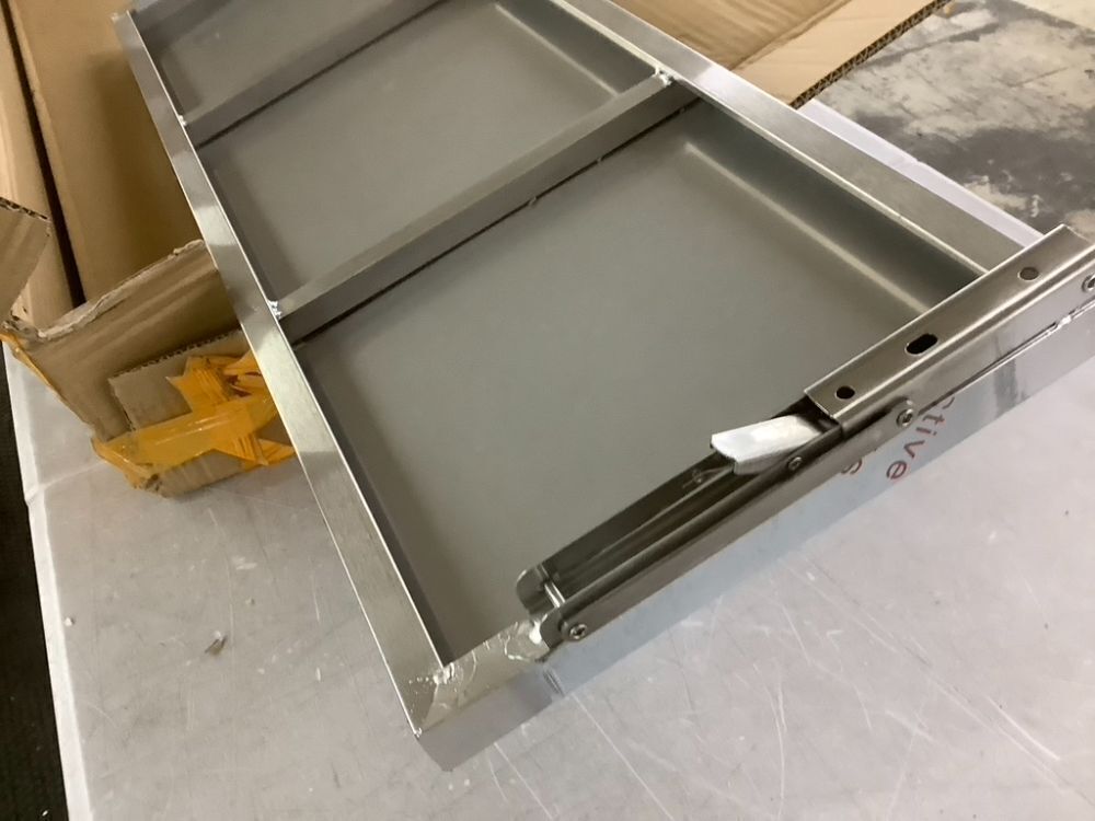 Noliven Stainless Steel Drop Down Folding Concession Shelf, 72" x 12" - Image 4 - Lot 440