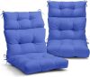 EAGLE PEAK Tufted High Back Patio Chair Cushions, Set of 2, 46'' x 22'', Ocean Blue - Thumbnail 1