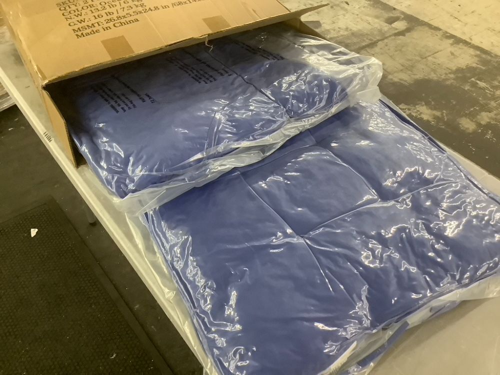 EAGLE PEAK Tufted High Back Patio Chair Cushions, Set of 2, 46'' x 22'', Ocean Blue - Image 4 - Lot 236