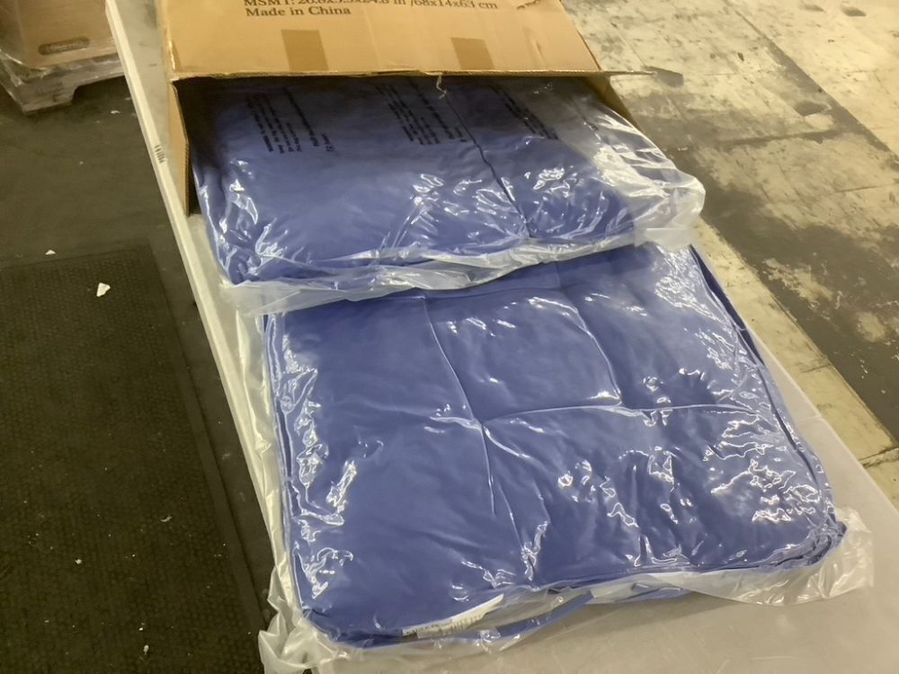 EAGLE PEAK Tufted High Back Patio Chair Cushions, Set of 2, 46'' x 22'', Ocean Blue - Image 5 - Lot 236