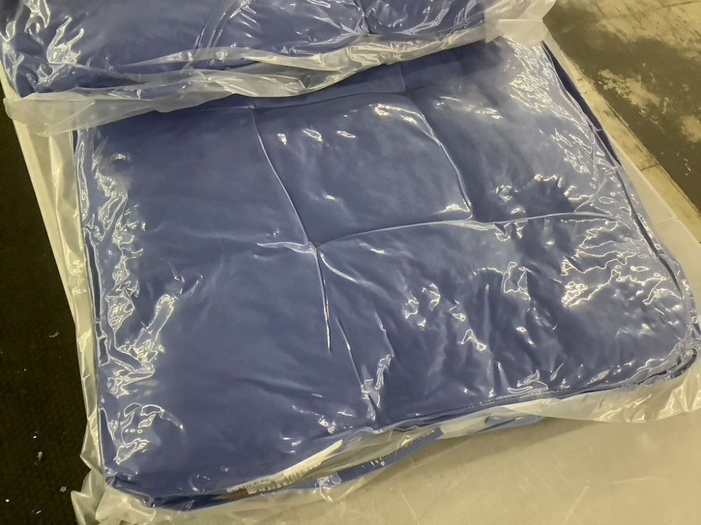 EAGLE PEAK Tufted High Back Patio Chair Cushions, Set of 2, 46'' x 22'', Ocean Blue - Image 6 - Lot 236