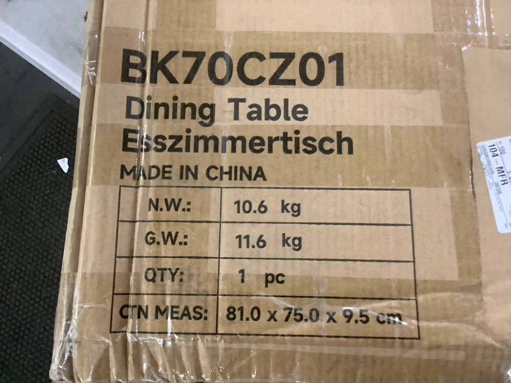 HOOBRO Bamboo Square Dining Table for 2, 27.6" - Image 7 - Lot 434