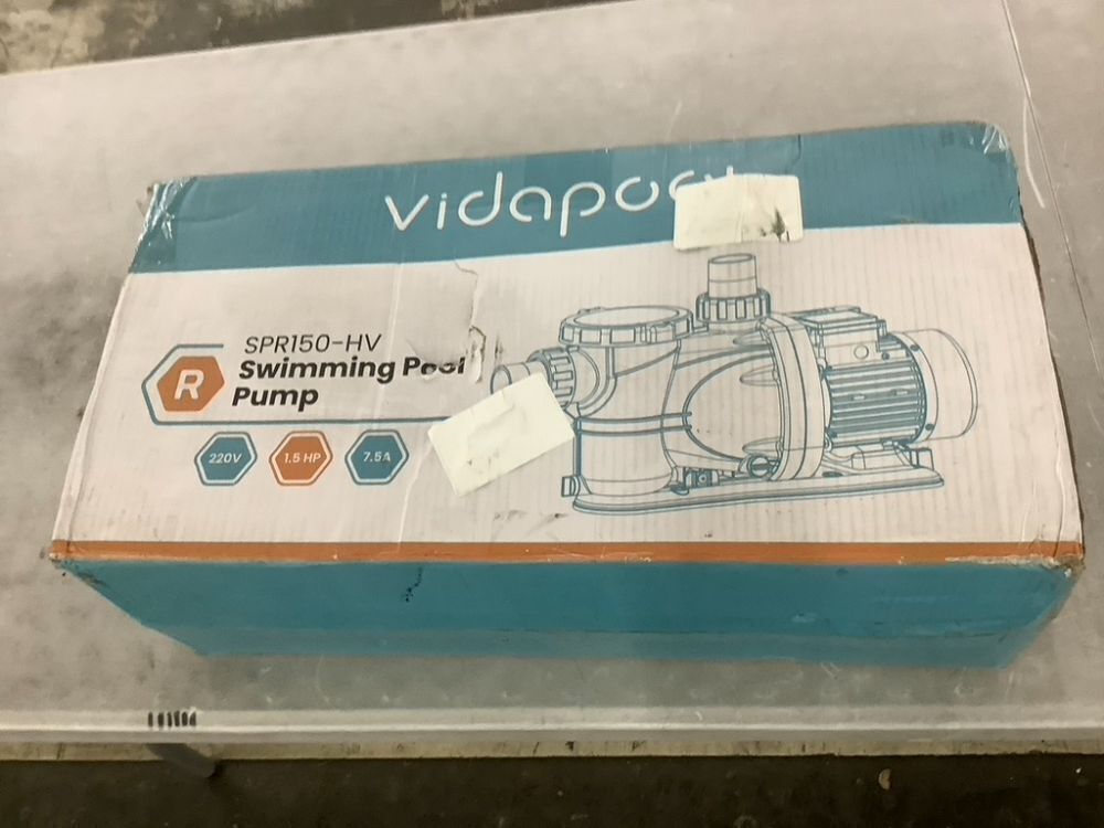 Vidapool 1.5 HP Swimming Pool Pump, 220V, 7350 GPH - Image 2 - Lot 239