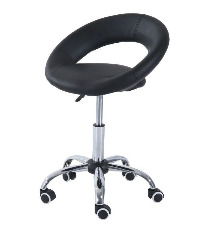 Crescent Rolling Salon Stool with Adjustable Height - Image 1 - Lot 332