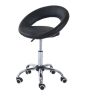 Crescent Rolling Salon Stool with Adjustable Height - Thumbnail 1