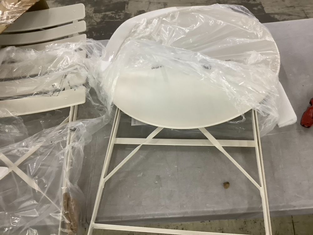 3-Piece Small Folding Patio Bistro Set w/ 2 Chairs - Image 3 - Lot 534