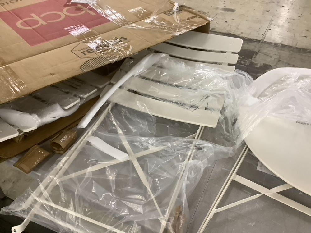 3-Piece Small Folding Patio Bistro Set w/ 2 Chairs - Image 5 - Lot 534