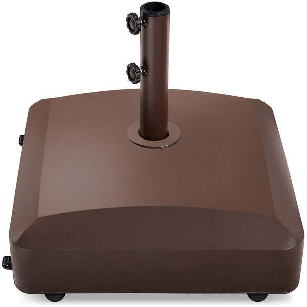 Fillable Mobile Umbrella Base Stand w/ 4 Wheels, 2 Locks, 123lb Capacity - Image 1 - Lot 6