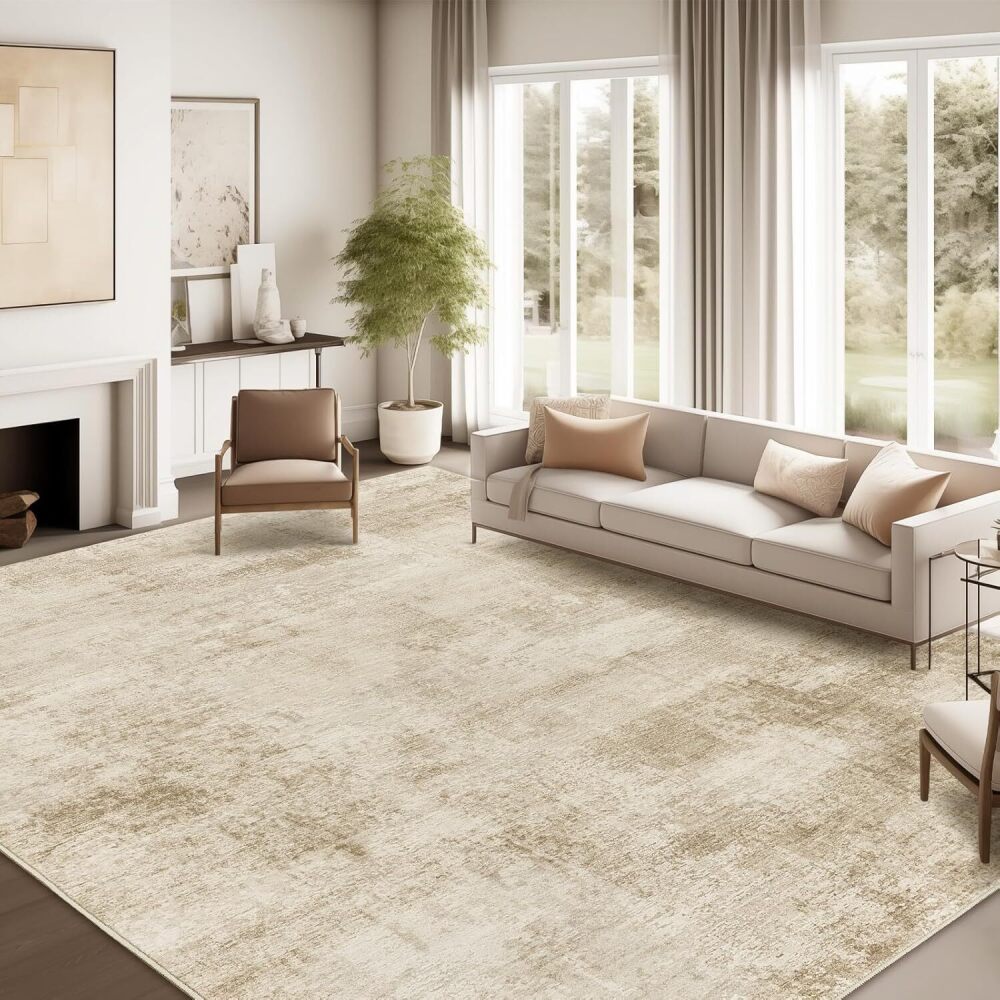 zesthome 9x12 Area Rugs for Living Room, Non-Slip Backing Washable Rug, Modern Abstract Area Rug, Stain Resistant Rugs for Bedroom, Ultra-Thin Large Area Rugs, Area Rug 9x12 - Image 1 - Lot 14