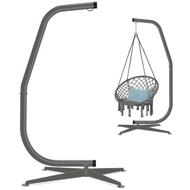 Curved Hanging Hammock C-Stand w/ All-Weather, Steel Frame - Stand Only - Image 1 - Lot 19