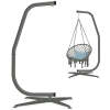 Curved Hanging Hammock C-Stand w/ All-Weather, Steel Frame - Stand Only - Thumbnail 1