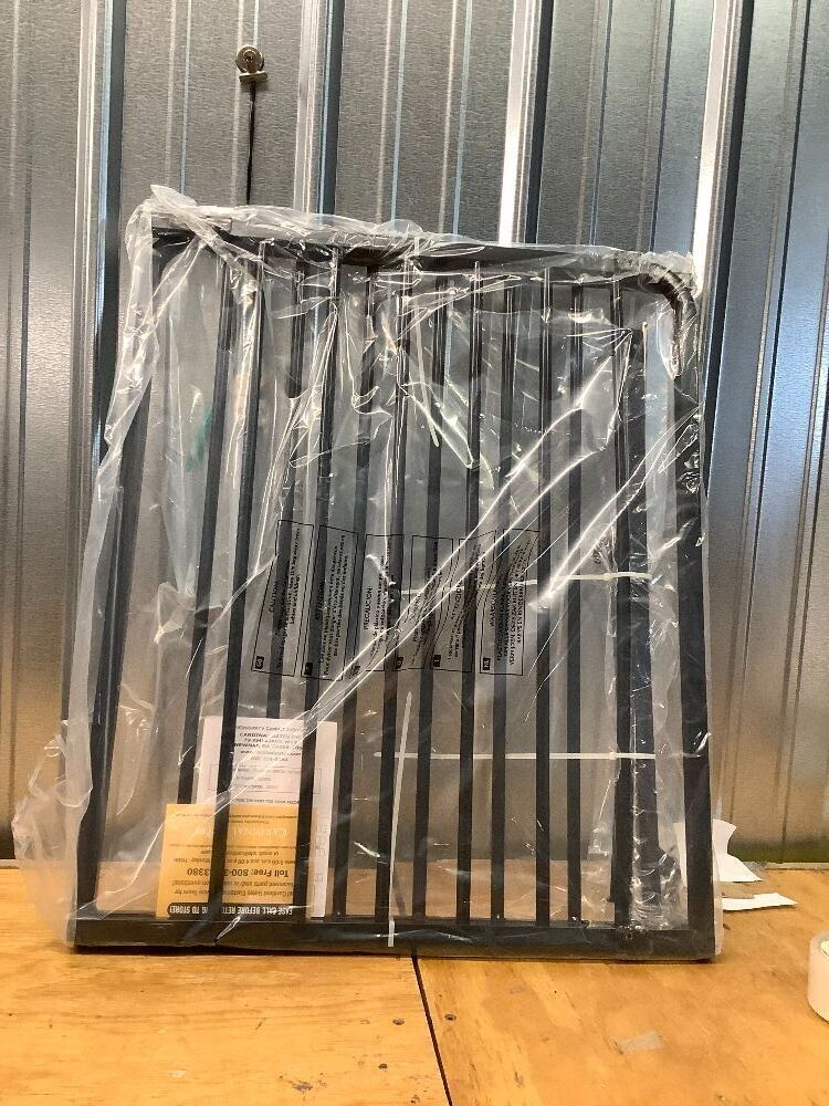 Cardinal Gates SS30OD Outdoor Dog Gate for Stairs – Adjustable Aluminum Safety Gate for Kids & Pets – Toddler Gate for Patio, Deck, Porch – Wall Mounted – Black – Screw in - Image 2 - Lot 9032