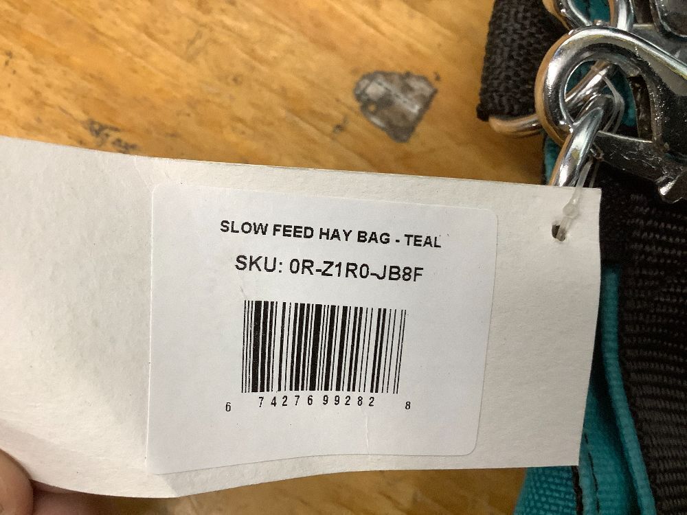 Slow Feed Hay Bag, Teal - Image 2 - Lot 9072