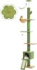 PETEPELA Floor to Ceiling Cat Tree, Cat Tower 5 Tiers Tall (83-108 Inches) Adjustable Height, Cat Climbing Tree Featuring with Condo, Scratching Post and Perches for Indoor Cats, Green - Thumbnail 1