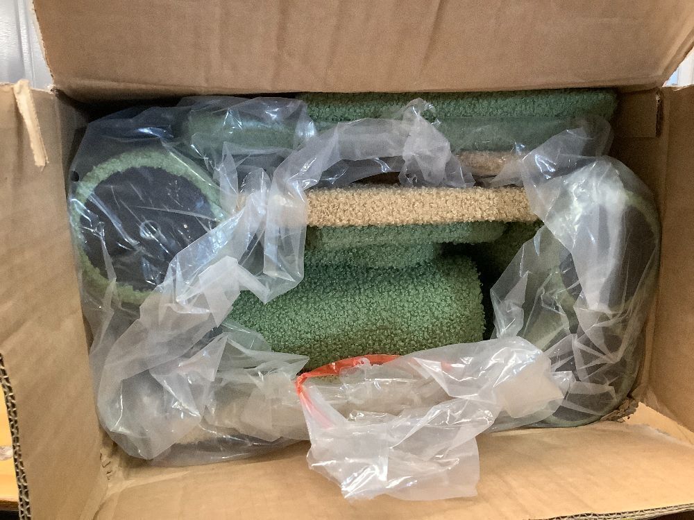 PETEPELA Floor to Ceiling Cat Tree, Cat Tower 5 Tiers Tall (83-108 Inches) Adjustable Height, Cat Climbing Tree Featuring with Condo, Scratching Post and Perches for Indoor Cats, Green - Image 2 - Lot 9074