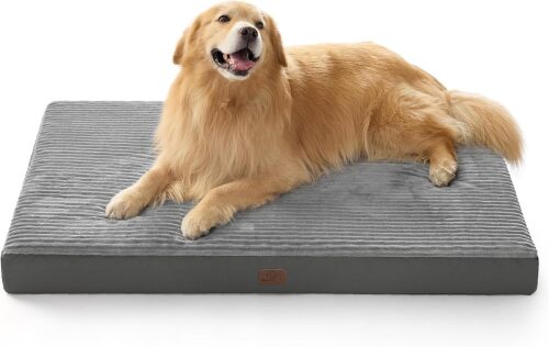Bedsure XXL Dog Bed for Crate - Extra Large Orthopedic Pet Beds with Removable Machine Washable Cover, NOT Waterproof Egg Crate Foam Puppy Pad, Suitable for Pet Up to 100 lbs, 47"x29" - Lot 9079