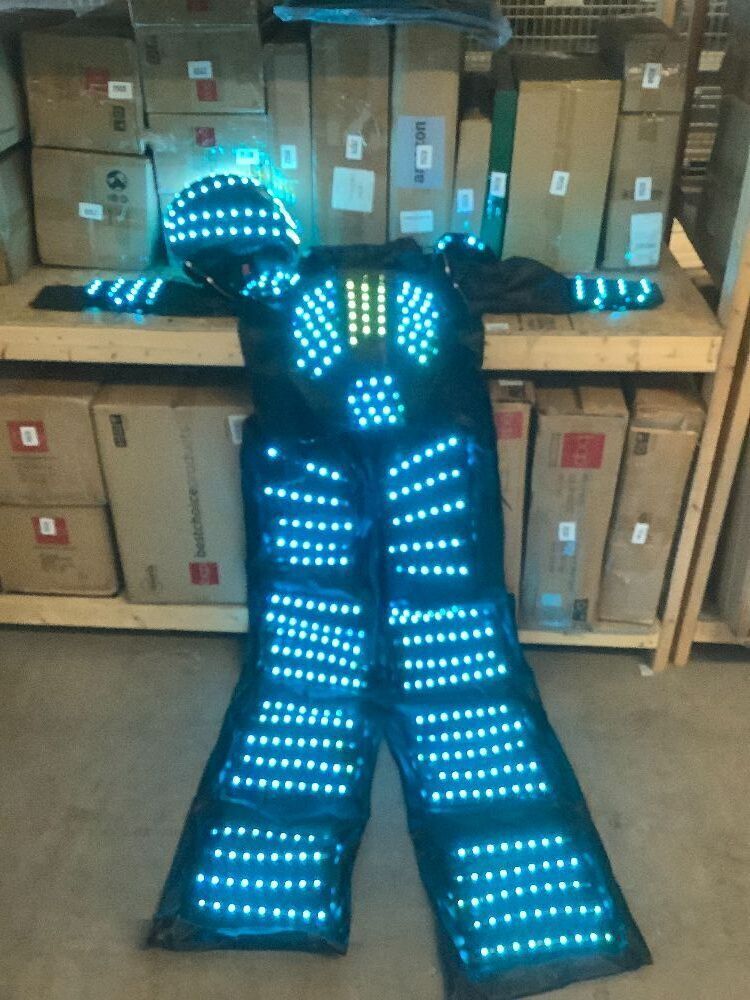 LED Robot Costume Suit Illuminated Party Dance RGB Luminous Armor Bar Light Show Dance LED Night Lights Clothing - Image 2 - Lot 9122