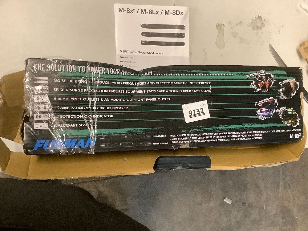 Furman M-8X2 Merit Series 8 Outlet Power Conditioner and Surge Protector - Image 4 - Lot 9132