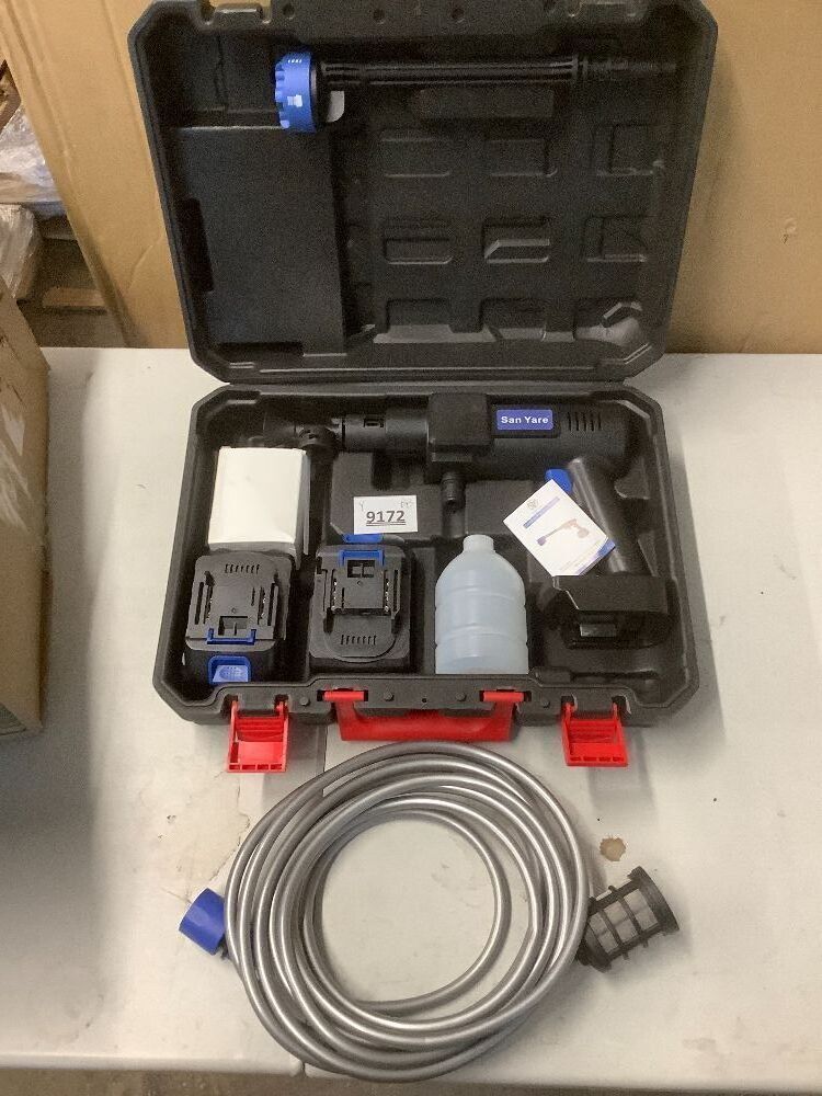 Cordless Pressure Washer,1200PSI Portable Pressure Washer with 2 Rechargeable 20000mAH Battery Power Washer,6 Modes Ajustable Light Duty Tools 6-in-1 Nozzle for Car/Fence/Garden/Floor/Yards - Image 2 - Lot 9172