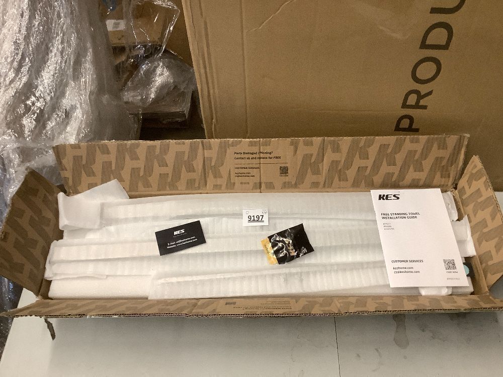 KES Standing Towel Racks for Bathroom 2-Tier, Floor Towel Rack Stand with Heavy Marble Base, Upgrade Steady Freestanding Design, Pro-Grade 18/8 Stainless Steel Brushed Finish - Image 2 - Lot 9197