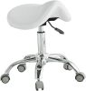 Saddle Stool,Height-Adjustable Office Chair,Thick Wide Saddle Cushion,for Salon Spa Home Massage Home Office(White) - Thumbnail 1