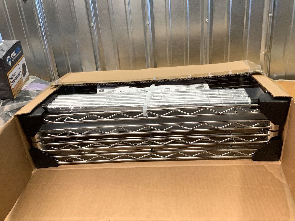 1000 lbs 4 Tier Shelf Metal Storage Shelves Wire Rack Closet Organizers for Garage Kitchen Bathroom Laundry - Image 2 - Lot 9247