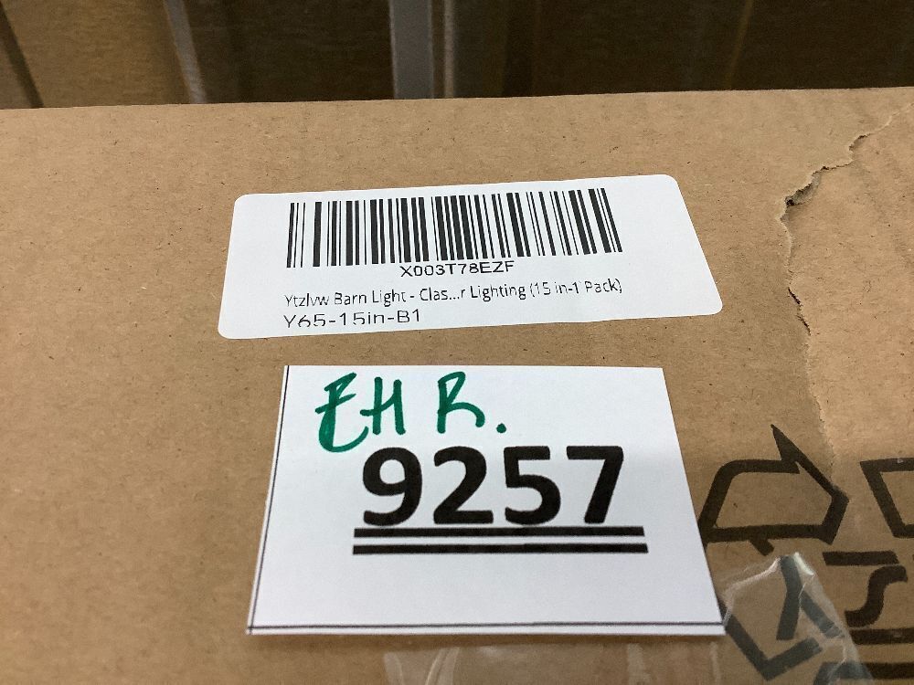 15 Inch Large Black Outdoor Gooseneck Barn Lights, from Dusk to Dawn Farmhouse Barn Lights, Galvanized + Painted Classic Look, Suitable for Porch, Garage, Outdoor Lighting - Image 4 - Lot 9257