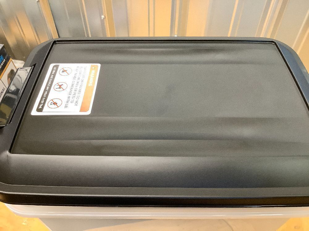 IRIS USA Dog Food Storage Container, 2 Pack, Up to 30 lbs Each, Airtight Seal for Freshness, Wheels for Rolling, Easy One Hand Opening, Made in USA, BPA Free, Clear/Black - Image 3 - Lot 9258
