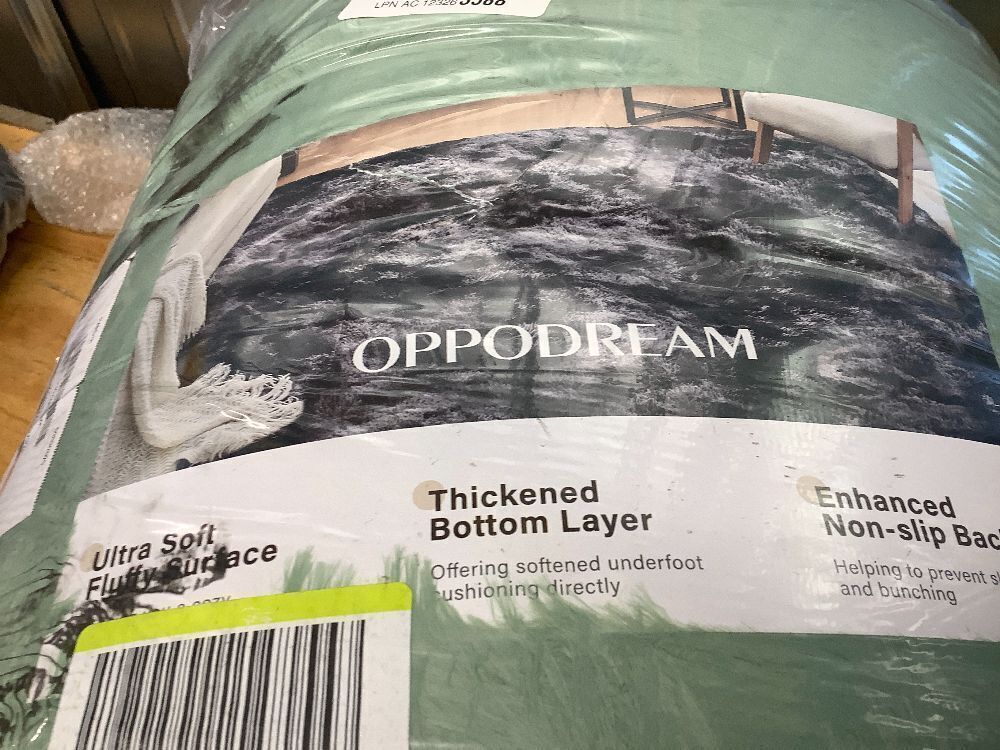OPPODREAM Green Rugs, Ultra-Soft Fluffy Area Rugs for Bedroom, Living Room - Image 4 - Lot 9262
